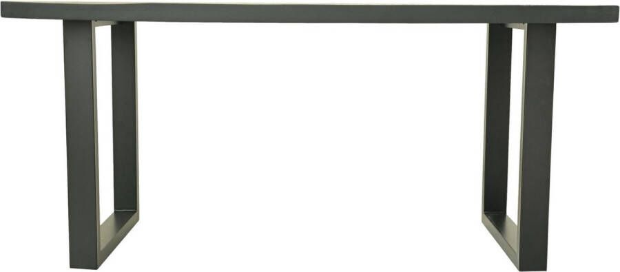 HSM Collection -Rechthoekige Eettafel Melbourne-180x90x77-Zwart-Mango Metaal