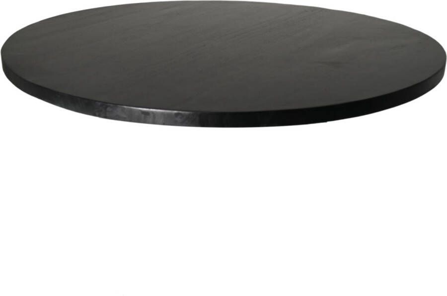 HSM Collection Rond tafelblad ø120x3.8 zwart Mangohout