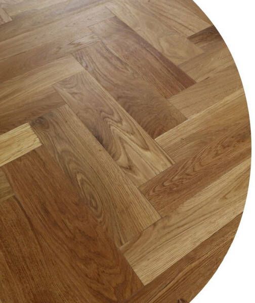 HSM Collection Rond tafelblad Fishbone ø120x4 Naturel Eiken