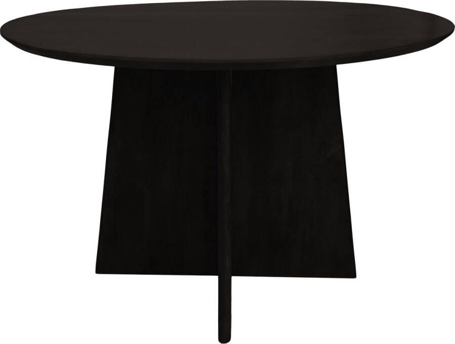 HSM Collection HSM Ronde Eettafel Ø120x77 Zwart Mangohout