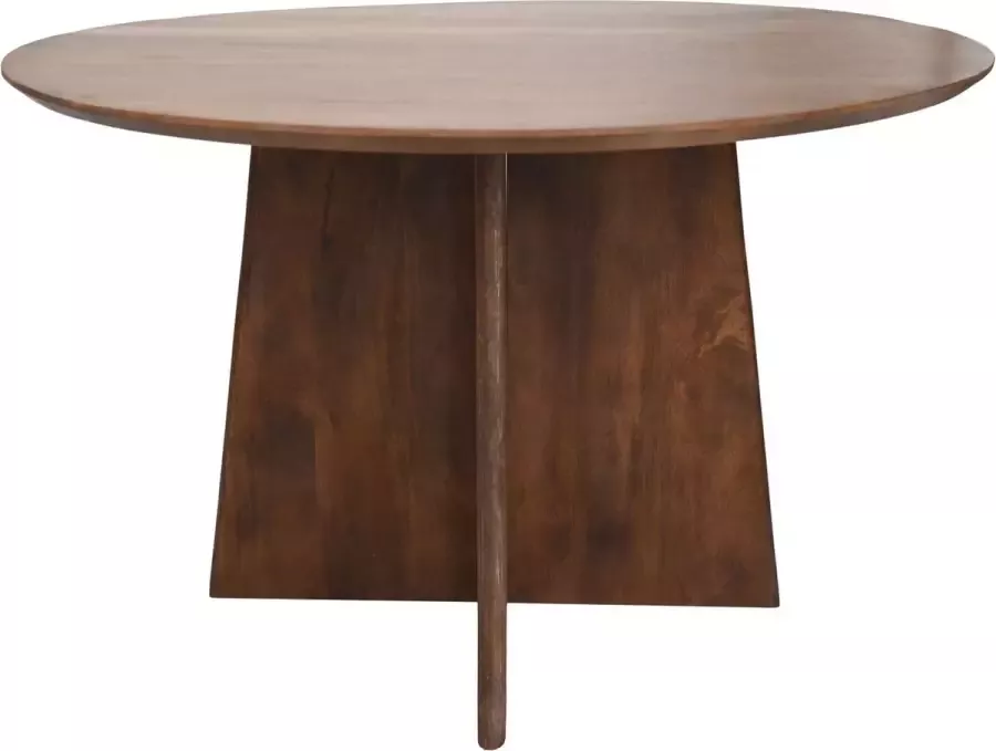 HSM Collection HSM Ronde Eettafel 140x140x77 Bruin Mangohout - Foto 1