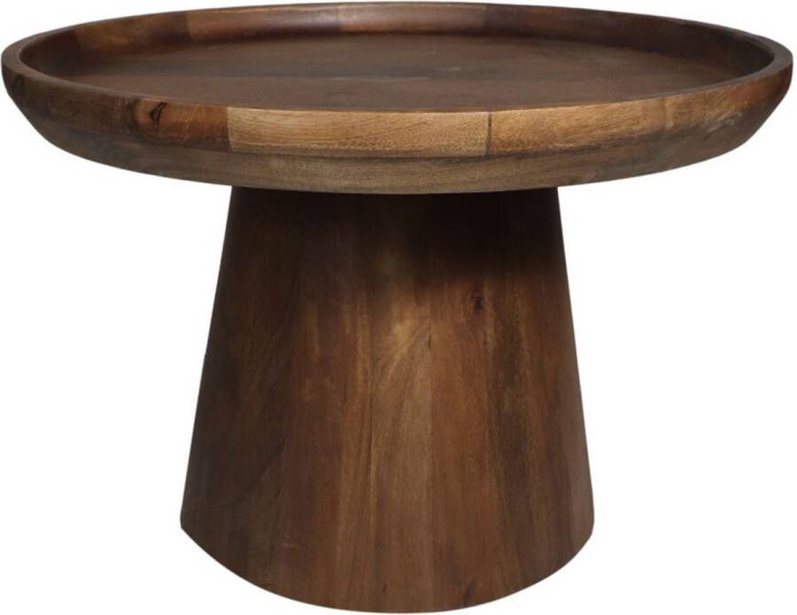 HSM Collection HSM Bijzettafel Drum 60x60x40 Matt Bruin Mangohout