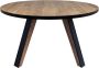 HSM Collection Ronde eettafel Milano ø120x76 Naturel zwart Acaciahout metaal - Thumbnail 2