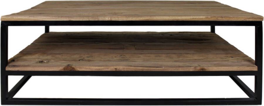 HSM Collection salontafel met onderplank Leroy naturel mat zwart 120x70x44 cm Leen Bakker - Foto 1