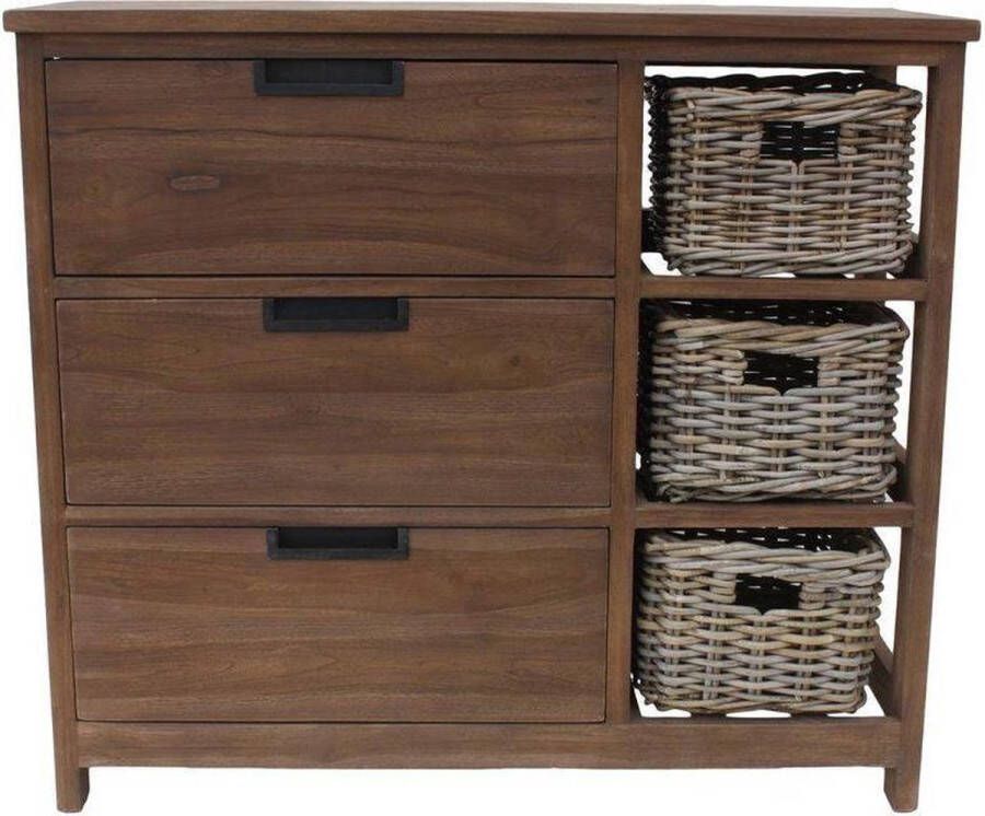 HSM Collection Salontafel rond ø40-44x54 Naturel zwart Natuursteen metaal - Foto 2