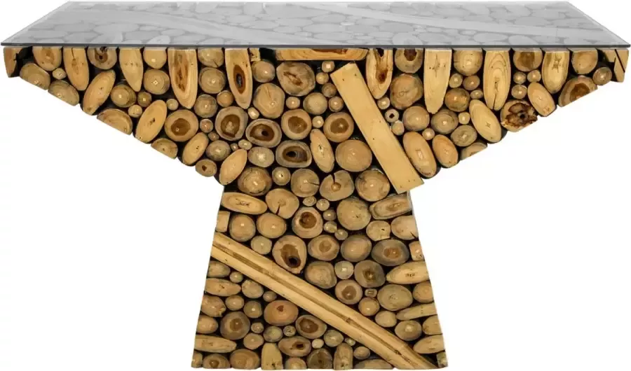 HSM Collection sidetable Figura teak glas