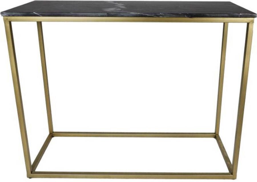 HSM Collection Sidetable Marseille 100cm Zwart Goud Marmer Metaal
