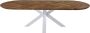 HSM Collection Tafel Fishbone Elips 200x100x76 Naturel wit Eiken metaal - Thumbnail 1