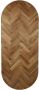 HSM Collection Tafelblad Fishbone Elips 180x100x4 Naturel Eiken - Thumbnail 1