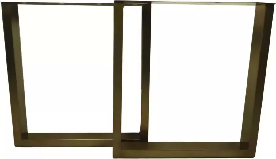 HSM Collection Tafelpoten U-model Set van 2 72x10x69 Antique gold Metaal