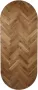 HSM Collection Tafelblad Fishbone Elips 180x100x4 Naturel Eiken - Thumbnail 2