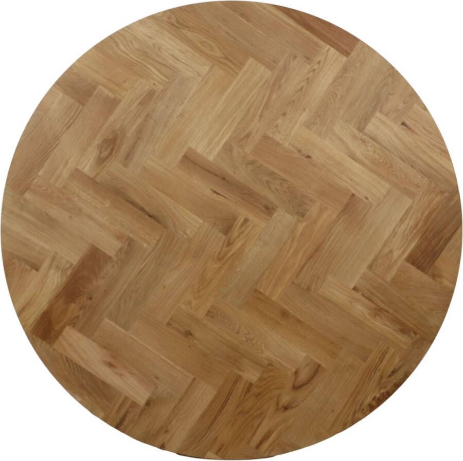 HSM Collection HSM Rond Tafelblad Fishbone Ø150x4 Naturel Eiken