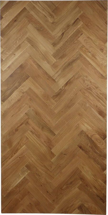 HSM Collection Tafeltop Visgraat Rechthoek 240cm Naturel Eiken