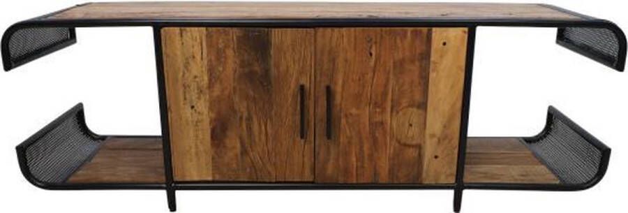 HSM Collection TV meubel 140 cm barnwood ijzer