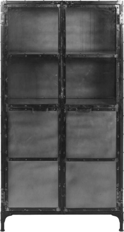 HSM Collection vitrinekast Brooklyn zwart 90x40x180 cm Leen Bakker - Foto 1