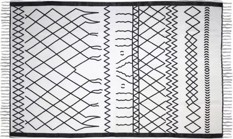 HSM Collection vloerkleed Borris zwart wit 180x120 cm Leen Bakker - Foto 2
