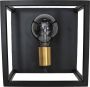 HSM Collection Wandlamp 25x18x25 Zwart goud Metaal - Thumbnail 2