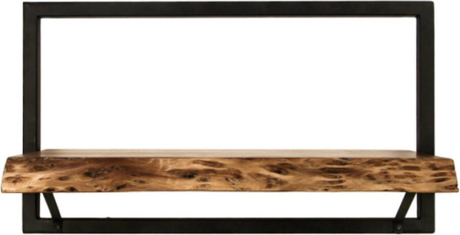 HSM Collection Wandplank Levels Live Edge 56x32 cm acacia ijzer