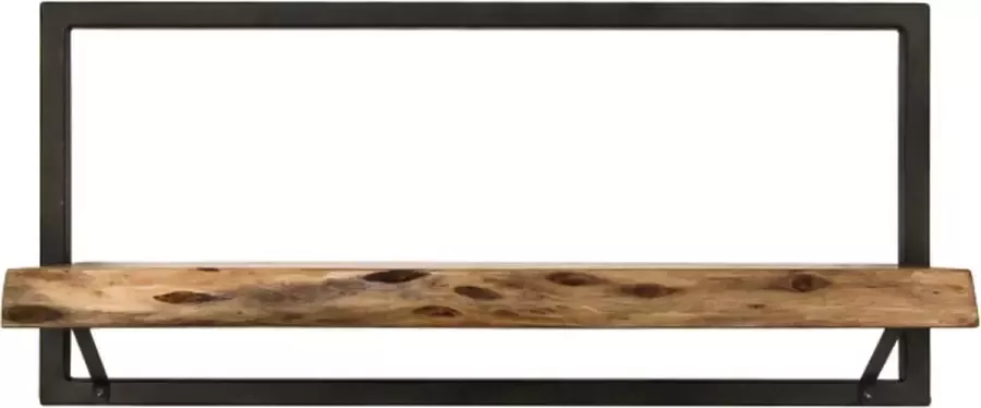 HSM Collection Wandplank Levels Live Edge 70x32 cm acacia ijzer