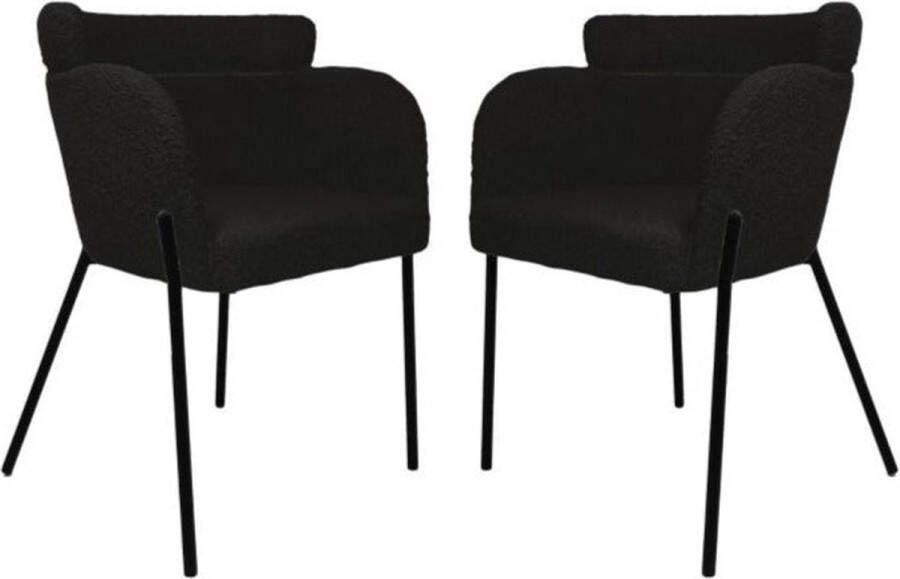 HSM Collections Eetkamerstoelen Set van 2 Keukenstoelen Modern Eetstoel Eetkamerstoel Fauteuilles Zitstoel Woonkamer Keuken 60x57x81 cm Wood Selections