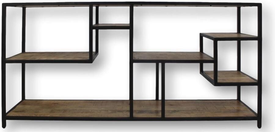 HSM Levels Open vakkenkast 160 x 180m mangohout ijzer