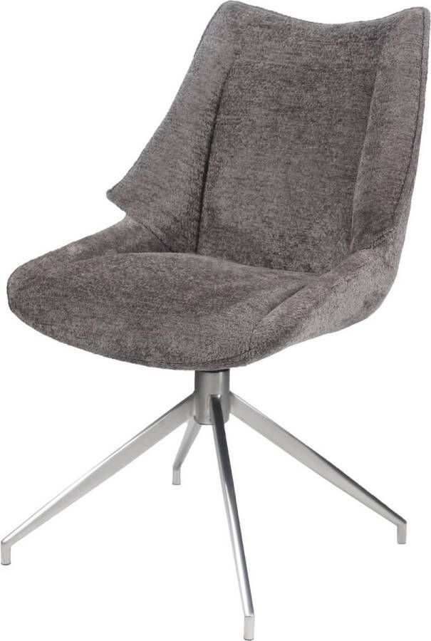 HTfurniture -Aone-Eetkamerstoel C-5145-A (MONA grijs) 360 graden draaibaar