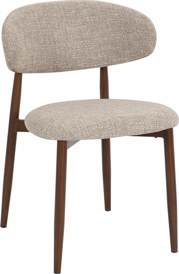 HTfurniture -eetkamerstoelen-beige color-wood legs