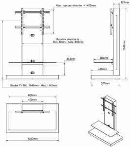 Hubertus Meble Marino Max TV meubel Hoogglans Wit