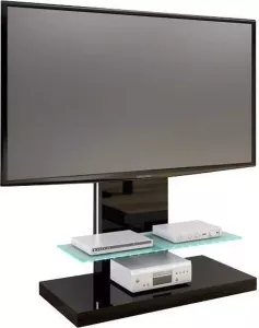 Hubertus Meble Marino Tv-meubel Zwart Hout Glas
