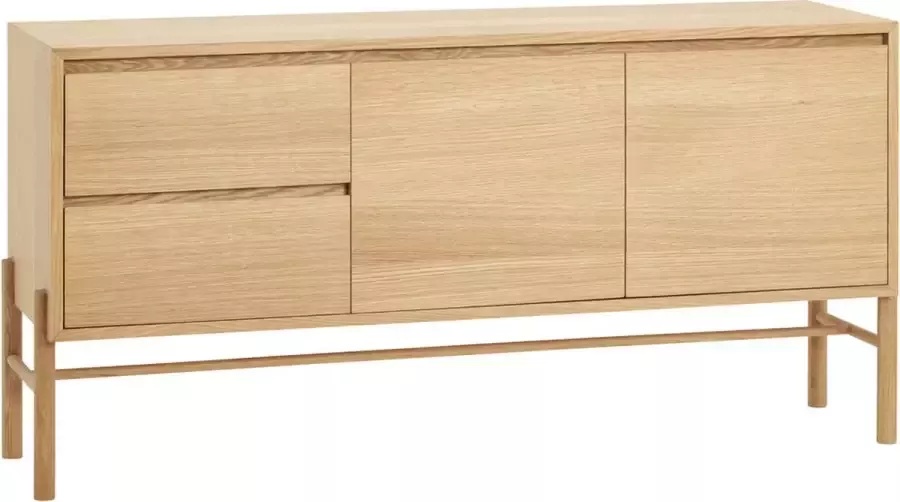 Hubsch Interior HÜBSCH INTERIOR ALIGN eiken dressoir met twee deuren en lades FSC 144x40xh70cm
