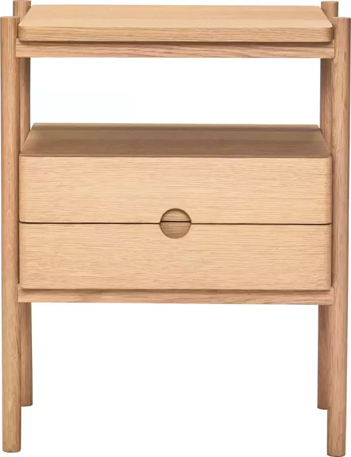 Hubsch Interior HÜBSCH INTERIOR APPEAL rechthoekig nachtkastje van FSC eiken 45x31xh57cm