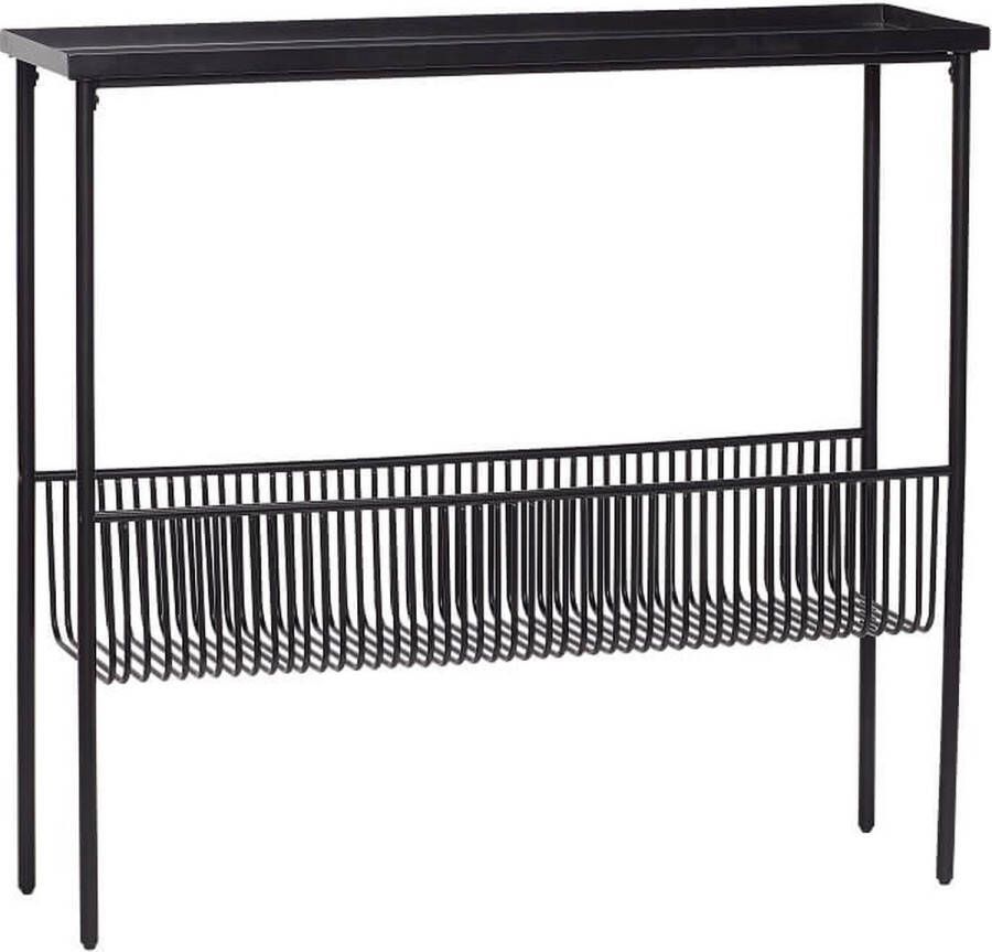 Hubsch Interior HÜBSCH INTERIOR EYRIE grote console van zwart metaal 100x30xh93cm