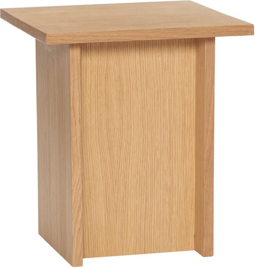 Hubsch Interior HÜBSCH INTERIOR STRAIGHT vierkante bijzettafel van FSC eiken 35x35xh40cm