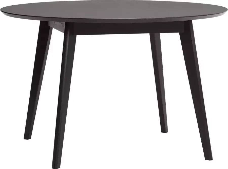 Hubsch Interior HÜBSCH INTERIOR STAY tonde zwart eiken eettafel met nano-laminaat blad Ø120xh76cm