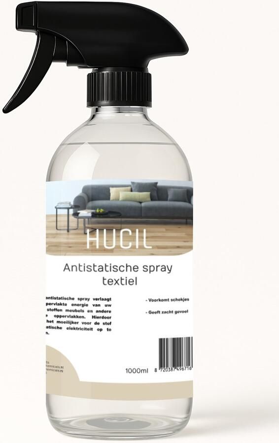 Hucil Antistatische spray anti statische spray 1 liter voor meubels textiel en kleding anti static