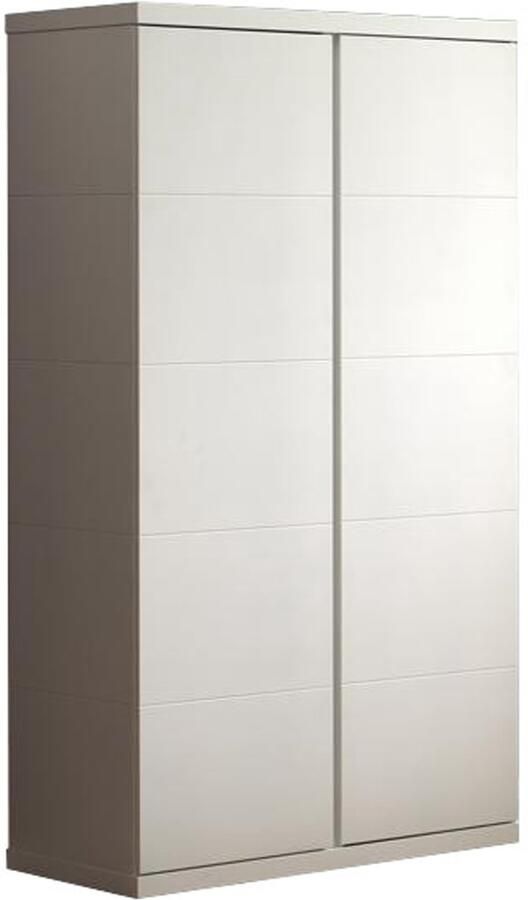 Huisenthuis.nl Twe Daniel Wit MDF Breedte 110 cm Hoogte 205 cm Diepte 57 cm Met hanggedeelte Met planken Met openslaande deuren