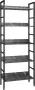 Huiz Boekenrek Boekenkast Open Keukenrek Staand Zwart Marmer 60*27.5*160cm - Thumbnail 1