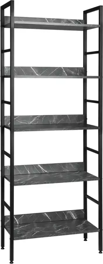 Huiz Boekenrek Magnetronkast Keukenrek Staand Zwart Marmer 60*27.5*160cm