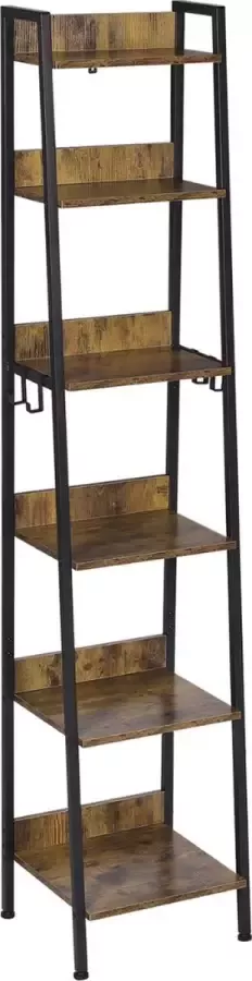 Huiz Boekenrek Magnetronkast Ladderrek Opbergrek 41x36x187cm