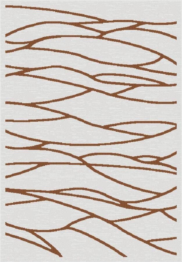 Human Comfort buitenkleed Chebbi wit terracotta 200 x 290 cm