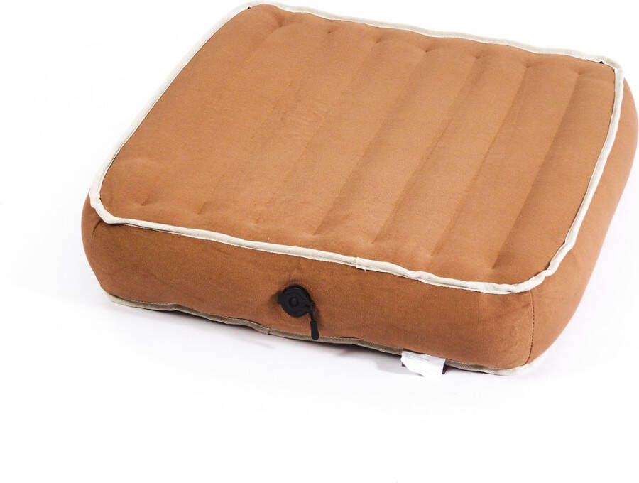 Human Comfort Opblaasbare Pouffe Wasbaar In De Wasmachine Opblaasbaar Krukje Luchtgevulde Pouffe Bruin