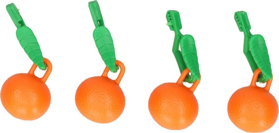 Humbert Tafelkleed klemmen 8x stuks sinaasappels kunststof 5 x 6 cm