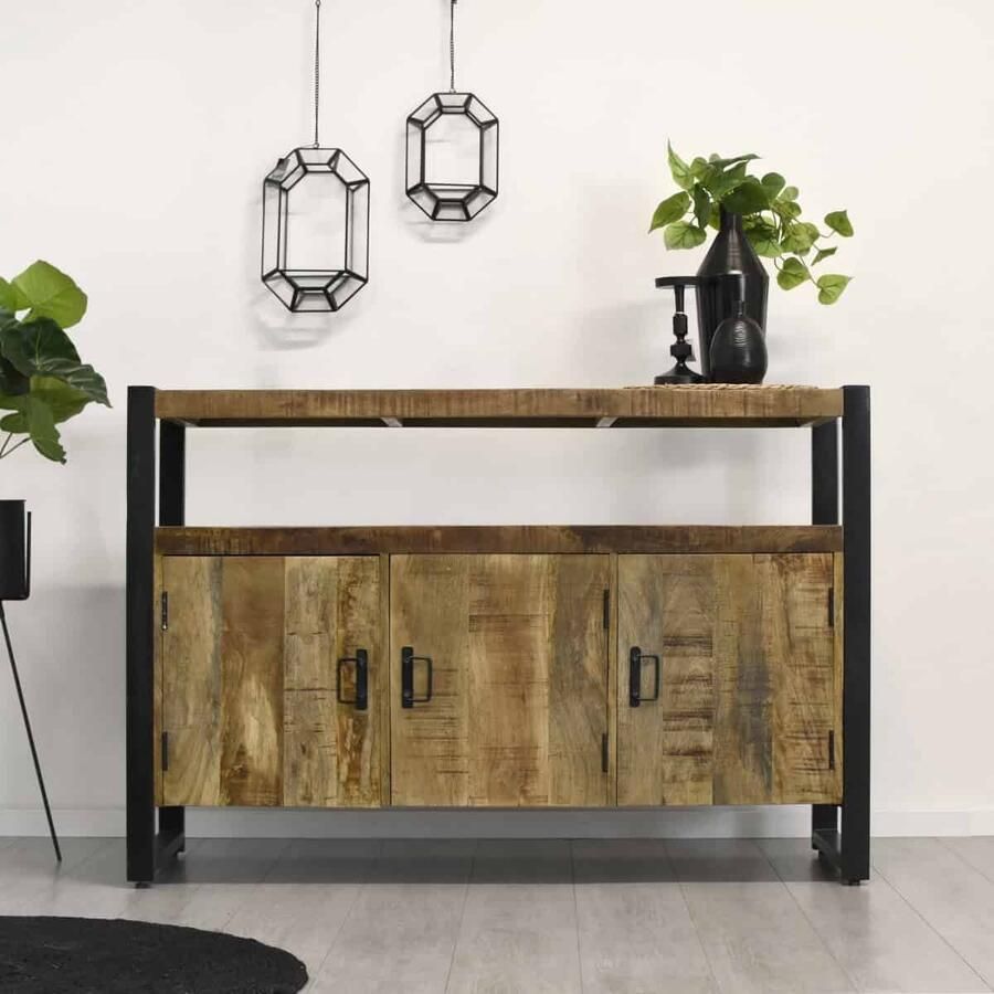 HUUS Dressoir Britt Luxe dressoir Bruin 3 deuren: 135x45x90 cm