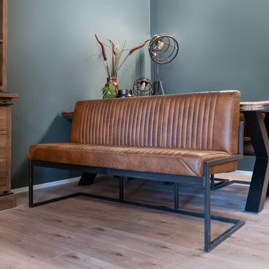 HUUS Eetkamerbank België Cognac 185 cm