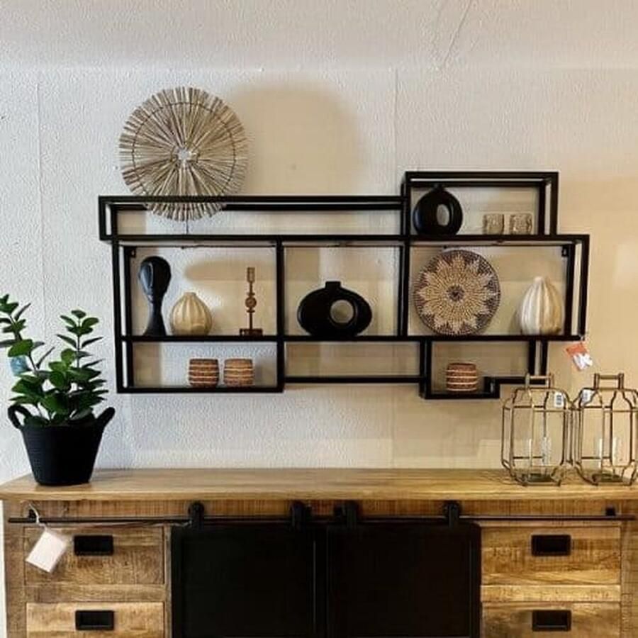 HUUS Wandrek Saar Luxe wandrek Bruin 160x70x16 cm Wanddecoratie