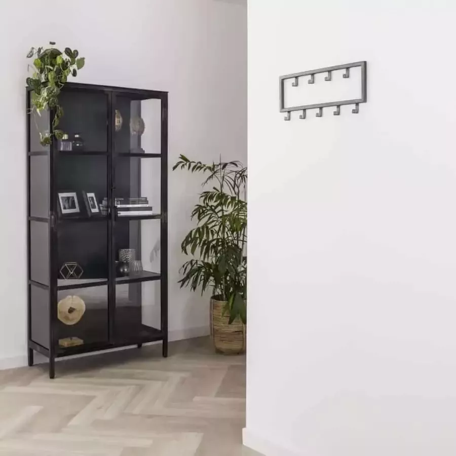 HUUS Kapstok Noor Luxe Op voorraad Zilver 50x2x20 cm 9 haken