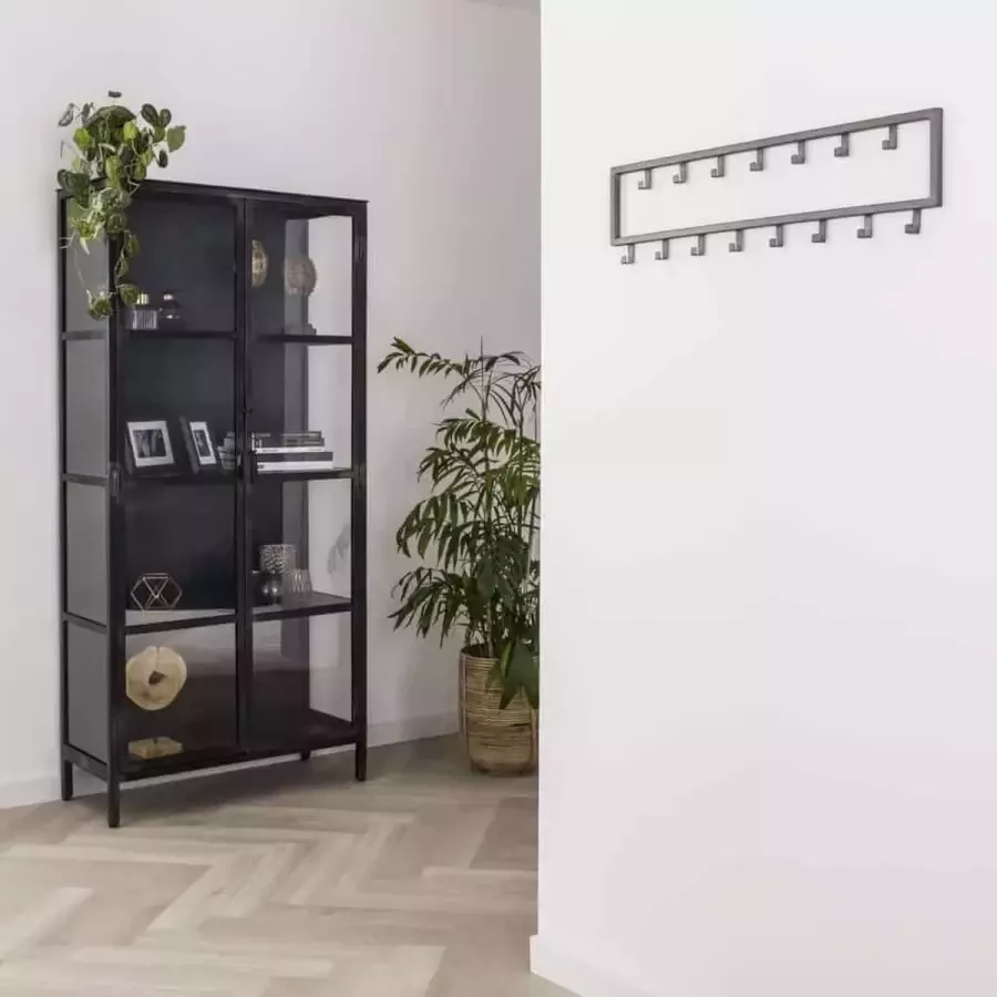 HUUS Kapstok Noor Luxe Op voorraad Zilver 80x2x20 cm 15 haken