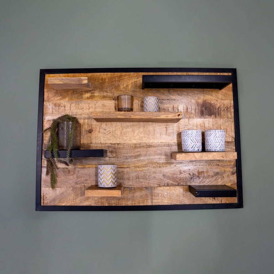 HUUS Wandrek rechthoek met plankjes