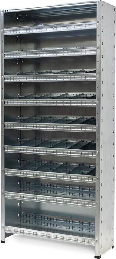 Huvema Gegalvaniseerde legbordkast inclusief bakjes BL 10 SH 930x310x2000 GS