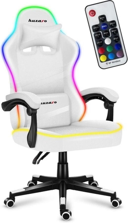 Huzaro Force 4.4 RGB White Gaming stoel